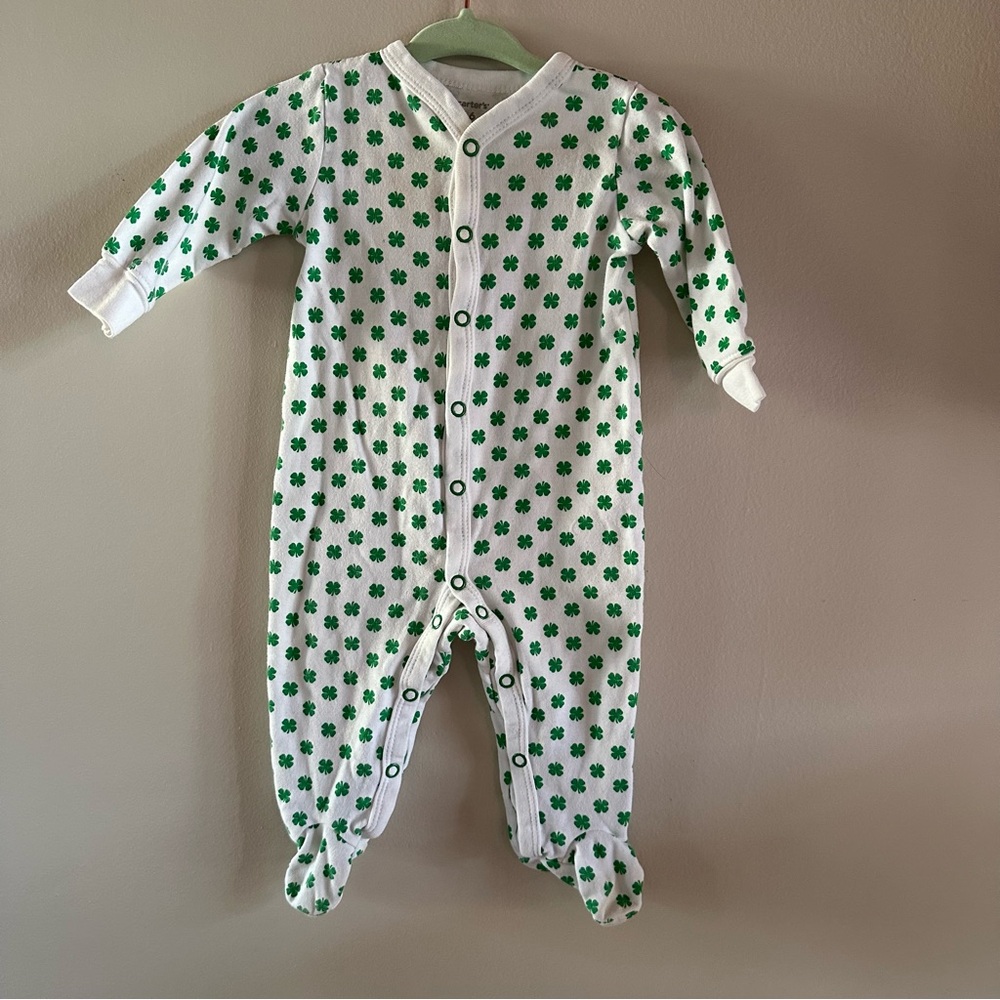 Carters Shamrock Onsie 6m